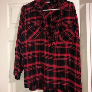 Venus plaid tie up top